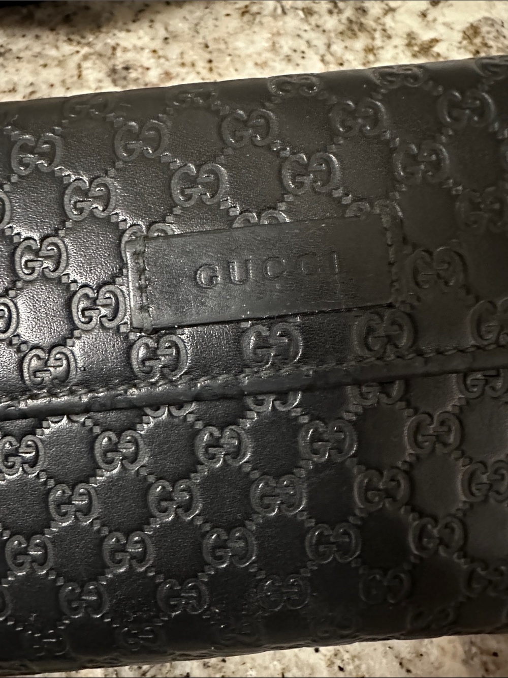 Gucci Black Embossed GG Leather Wallet. PREOWNED. - Picture 8 of 15